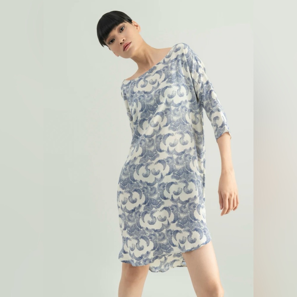 Metiseko Ara - Cosmo Long Dao 100% Silk Dress Size Large NWT